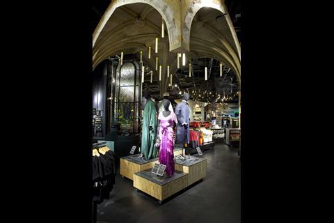 The Harry Potter store leverages the excitement and storytelling of the studio experience whilst managing to present the retail offer in a themed but stylish way.